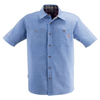 Chemise de travail à manches courtes bleu clair T.M - KAPRIOL
