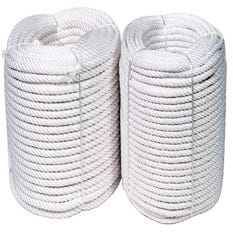 Corde cable nylon blanc 18 mm Long.50 m