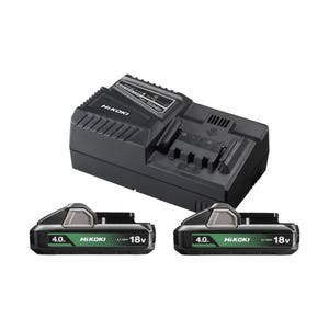 Pack énergie 18V 2 batteries 4Ah + chargeur - HIKOKI - BSL1840M