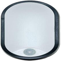 Hublot LED oval noir/blanc 10W - LUCECO