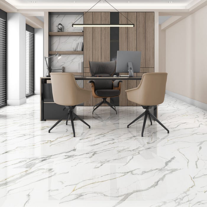 Carrelage sol intérieur effet marbre l.60x L.120cm - Salamanca