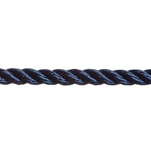 Cordage nautique polyester bleu 6 mm Long.1 m