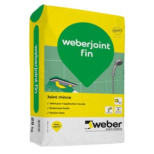 Colle et joint gris ciment 25 kg Weber.joint - WEBER