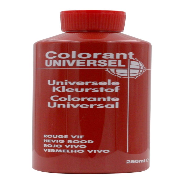 Colorant universel pour peinture aqueuse ou solvantée rouge vif 250 ml - RICHARD COLORANT