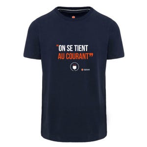 T-shirt de travail marine "Au courant" T.XL - PARADE