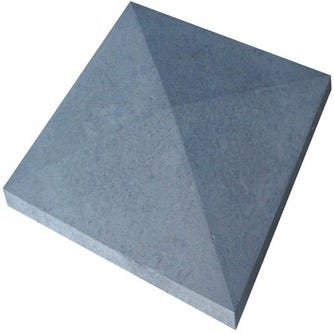 Chapeau pilier pointe diamant gris l.40 x P.40 cm - WESER
