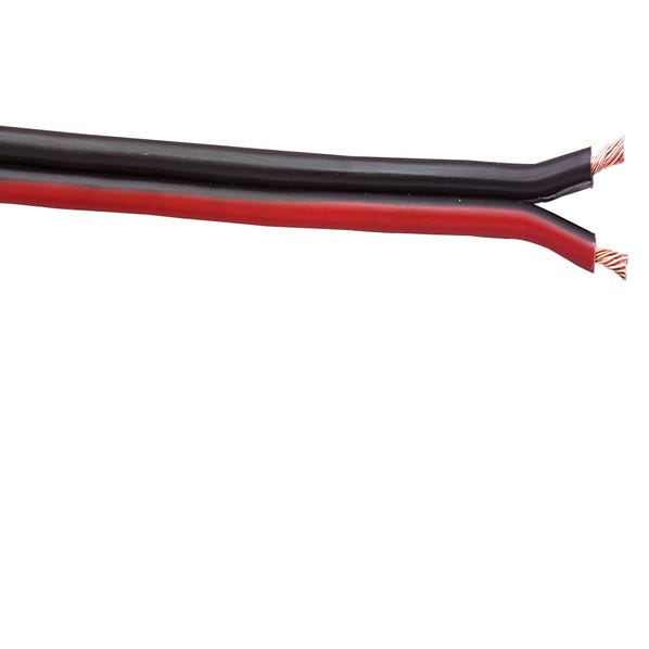Câble HI-FI rouge/noir 2 x 0,75 mm² Long.10 m