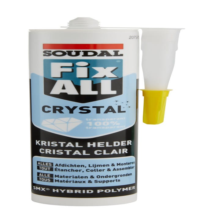 Mastic colle 290 ml Fix All Crystal Transparent - SOUDAL