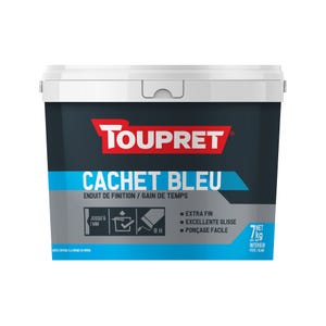 Enduit de lissage en pâte gain de temps intérieur 7 kg - Cachet bleu TOUPRET