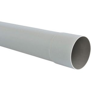 Tuyau de descente PVC gris Diam.100 mm Long.4 m - GIRPI