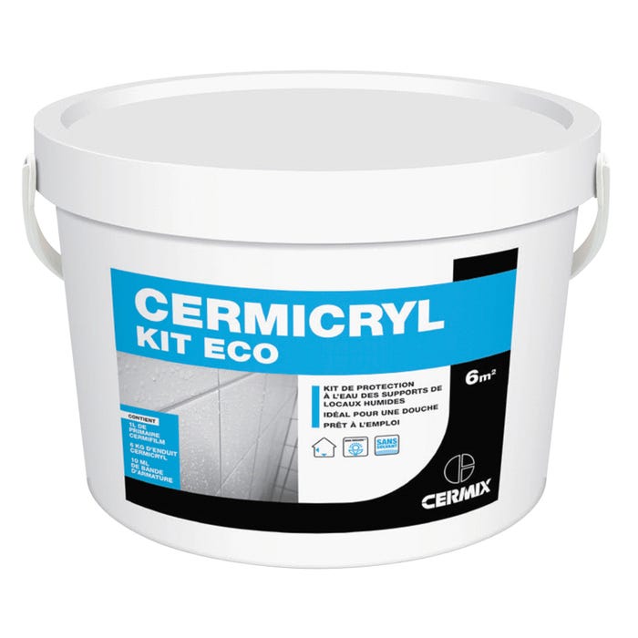 Kit de protection à l'eau sous carrelage 6 m² Cermicryl - CERMIX