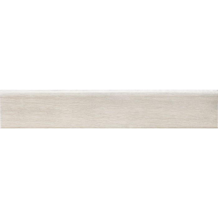 Plinthe carrelage effet bois H.8 x L.60 cm - Toledo blanc (lot de 10)