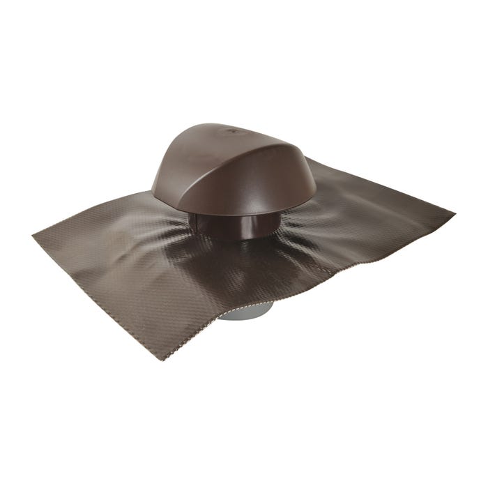 Chapeau de ventilation collerette marron Diam.100 mm - NICOLL
