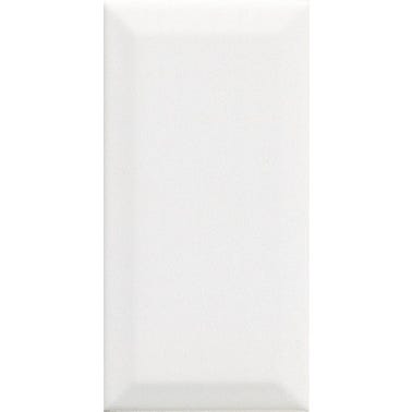 Faïence blanc uni l.7,5 x L.15 cm Metro