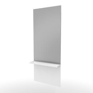 Miroir avec étagère L.40 x H.100 cm blanc Tiny 2