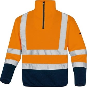 Pull de travail polaire haute visibilité orange T.XL - DELTA PLUS
