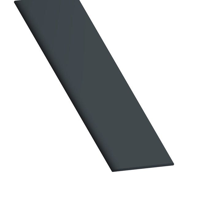 Profilé plat PVC gris l.30 x Ep.2 mm L.260 cm - CQFD