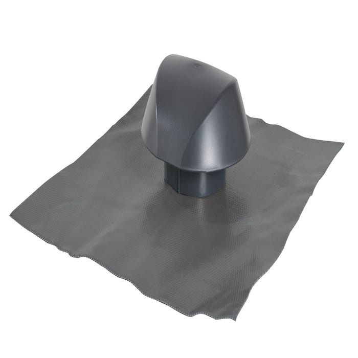 Chapeau de ventilation avec collerette d'étanchéité anthracite Diam.100 mm Atemax - NICOLL