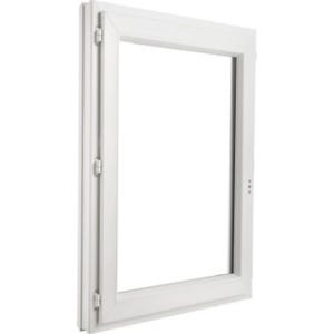 Fenêtre PVC H.60 x l.40 cm ouvrant à la française 1 vantail tirant gauche blanc