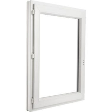 Fenêtre PVC H.60 x l.40 cm ouvrant à la française 1 vantail tirant gauche blanc