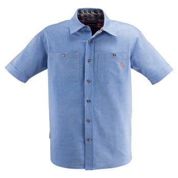 Chemise de travail à manches courtes bleu clair T.L - KAPRIOL