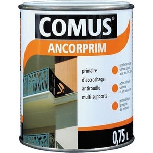 Sous-couche universelle métaux solvantée blanc 0,75 L Ancorprim - COMUS