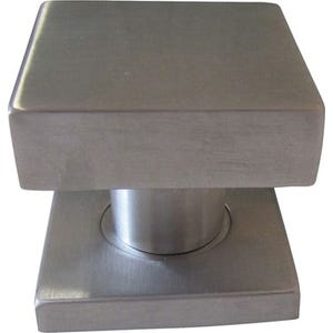 Bouton de tirage porte carré acier Nickele - CHAINEY 
