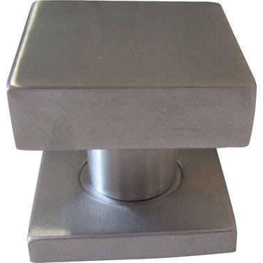 Bouton de tirage porte carré acier Nickele - CHAINEY 
