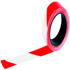 Ruban rouge/blanc L.200 m x l.75 mm Rubaplast - TALIAPLAST