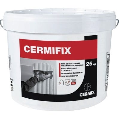 Colle carrelage en pâte D2ET blanc 3 kg Cermifix - CERMIX