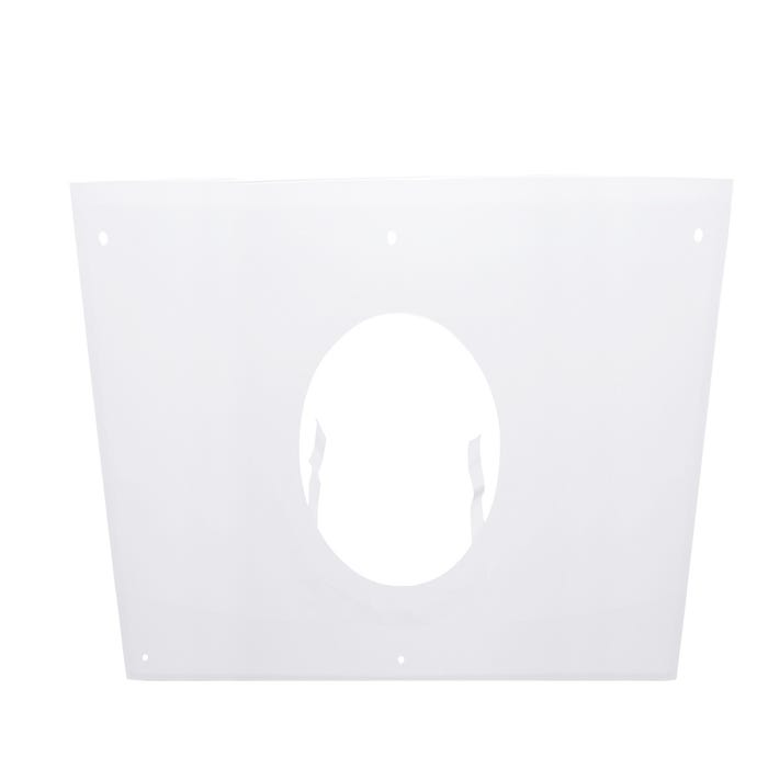 Plaque de propreté blanc 500 x 300 mm Diam.100 mm Apollo
