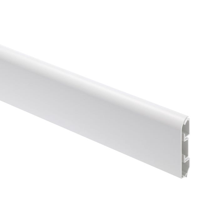 Plinthe PVC blanc H.8 x Ep.1,5 cm Long.2,6m 