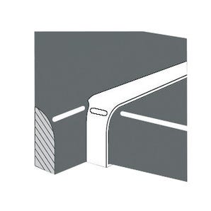 Profils de jonction d'angle 2 bord droit rayon 0-2 mm 38x670 mm Aluminium