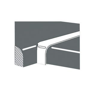 Profils de jonction d'angle 2 bord droit rayon 0-2 mm 38x670 mm Aluminium