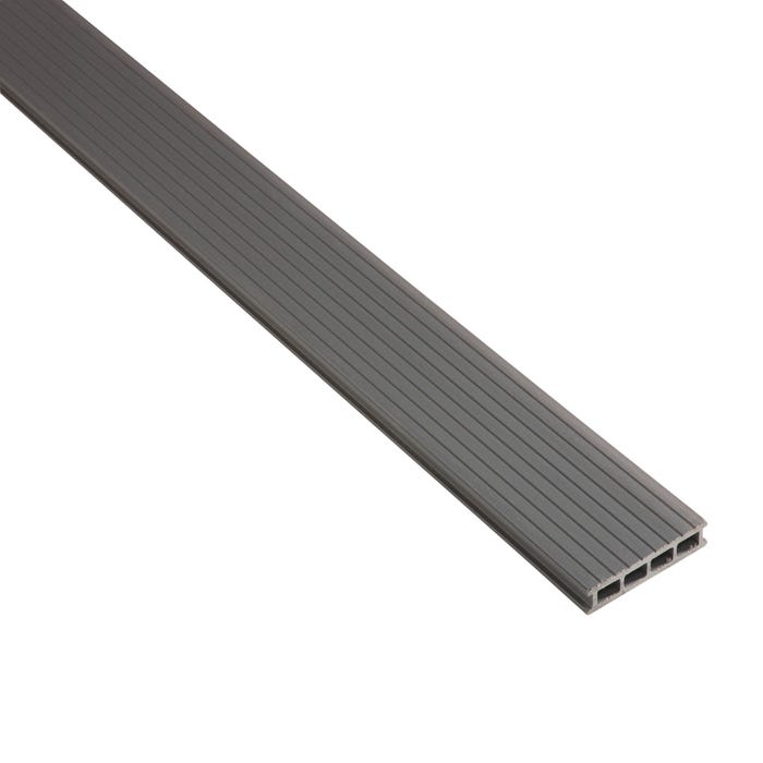 Lame de terrasse composite gris 21 x 138 mm Long. 2,4 m
