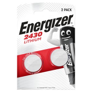 Piles bouton Energizer Lithium 2430, paquet de 2