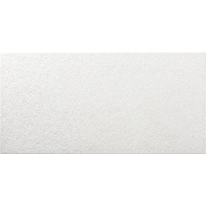 Faïence blanc relief l.29 x L.59 cm Lave 