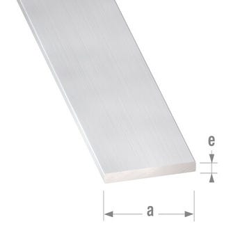 Profilé plat aluminium isé incolore 15x2mm L. 100 cm - CQFD