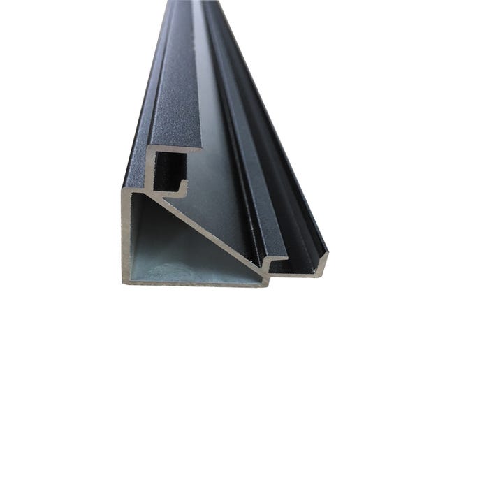 Poteau angle pour verrière aluminium hauteur 1080 mm noir sablé