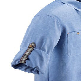 Chemise de travail à manches longues bleu clair T.XXXL