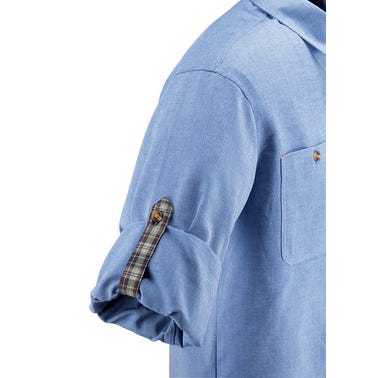 Chemise de travail à manches longues bleu clair T.XXXL