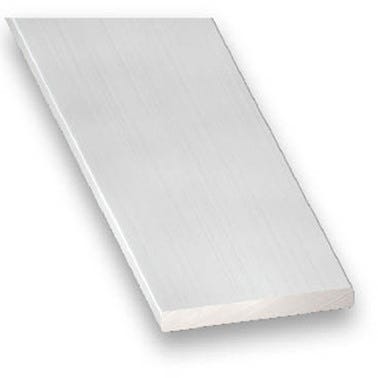 Profilé plat aluminium anodisé incolore l.30 x Ep.2 mm L.250 cm