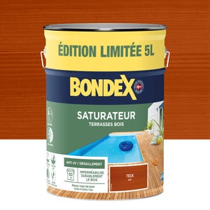 Saturateur terrasse bois teck 5 L Edition limitée - BONDEX