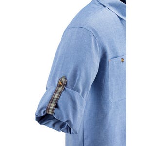 Chemise de travail à manches longues bleu clair T.M - KAPRIOL