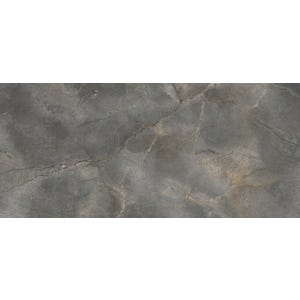 Carrelage sol intérieur effet pierre l.60x L.120cm - Masterstone Graphite