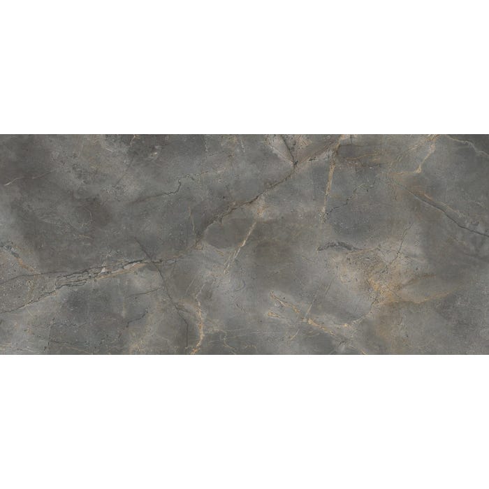 Carrelage sol intérieur effet pierre l.60x L.120cm - Masterstone Graphite