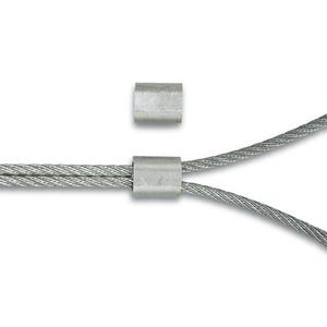 Manchons aluminium pour cable Diam.3 mm 2 pièces