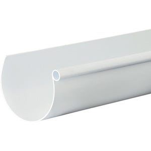 Gouttière demi-ronde PVC blanche Dév.250 mm Long.2 m - GIRPI