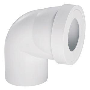 Pipe WC courte coudée mâle Ø85/105 Wirquin Pro