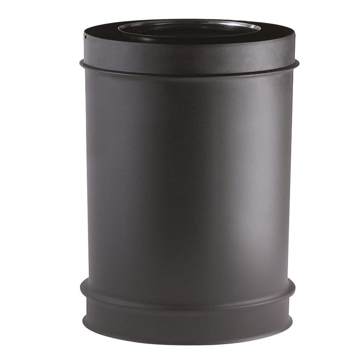 Elément noir pour poêle à pellets 033 inox/G. Diam.80/125 mm